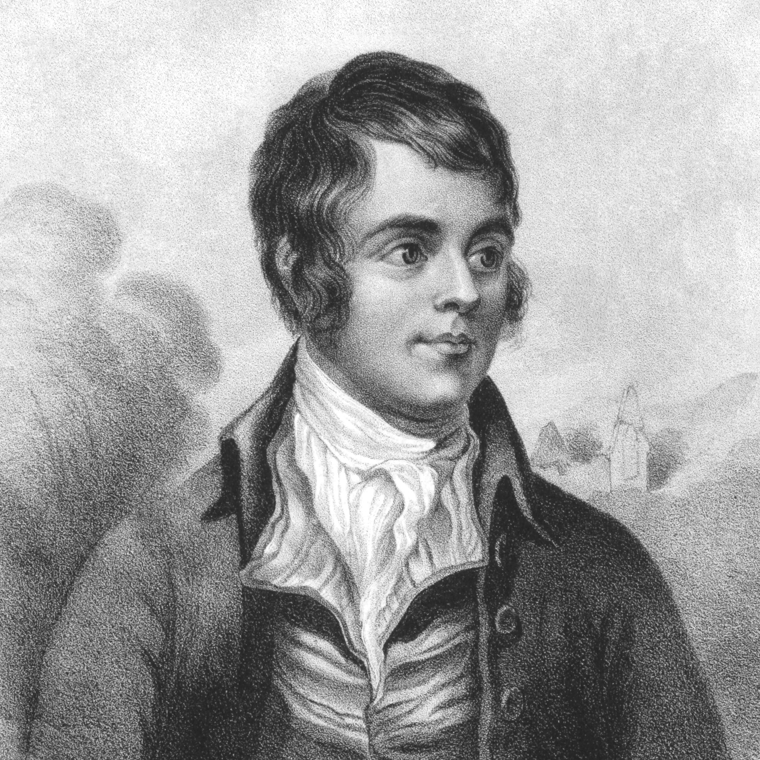 Robert Burns (1759-1796) on engraving from the 1800s. Scottish poet and lyricist. The national poet of Scotland.